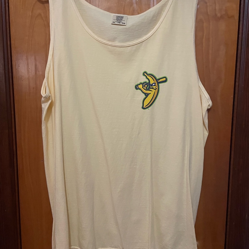 Savannah Bananas Light Yellow Tank Top with Banana Patch - Comfort Colors
